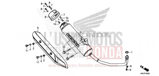 EXHAUST MUFFLER NSS125ADH de 2018